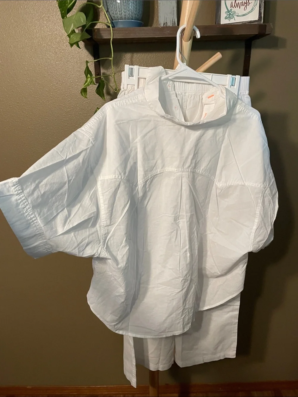 NWT Free People White 2 piece cotton set